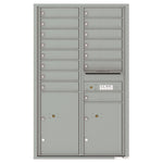 4C Commercial Mailbox, Wall Mt. USPS Approved, Total Tenant compartments  15, Total Parcel Lockers  2