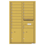 4C Commercial Mailbox, Wall Mt. USPS Approved, Total Tenant compartments  16, Total Parcel Lockers  2