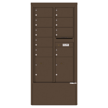 4C Commercial Mailbox, Free Standing, USPS Approved, Total Tenant compartments 6, Total Parcel Lockers 2