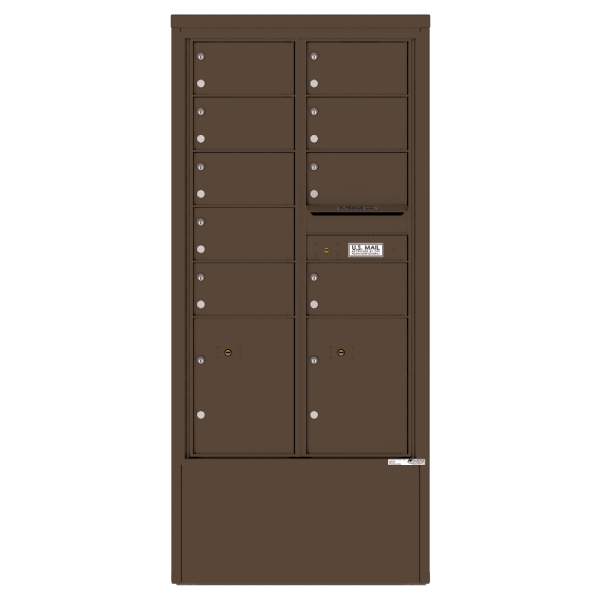 4C Commercial Mailbox, Free Standing, USPS Approved, Total Tenant compartments 6, Total Parcel Lockers 2