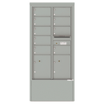 4C Commercial Mailbox, Free Standing, USPS Approved, Total Tenant compartments 6, Total Parcel Lockers 2