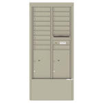 4C Commercial Mailbox, Free Standing, USPS Approved, Total Tenant compartments 16, Total Parcel Lockers 2