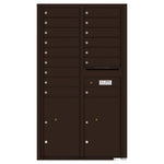 4C Commercial Mailbox, Wall Mt. USPS Approved, Total Tenant compartments  16, Total Parcel Lockers  2