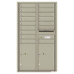 4C Commercial Mailbox, Wall Mt. USPS Approved, Total Tenant compartments  16, Total Parcel Lockers  2