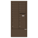 4C Commercial Mailbox, Free Standing, USPS Approved, Total Tenant compartments 17, Total Parcel Lockers 2