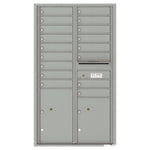 4C Commercial Mailbox, Wall Mt. USPS Approved, Total Tenant compartments  17, Total Parcel Lockers  2