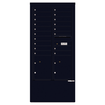 4C Commercial Mailbox, Free Standing, USPS Approved, Total Tenant compartments 18, Total Parcel Lockers 2