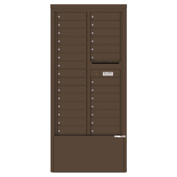 4C Commercial Mailbox, Free Standing, Total Tenant compartments 28