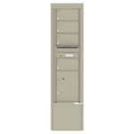 4C Commercial Mailbox, Free Standing, USPS Approved, Total Tenant compartments 4, Total Parcel Lockers 1