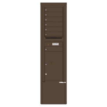 4C Commercial Mailbox, Free Standing, USPS Approved, Total Tenant compartments 7, Total Parcel Lockers 1
