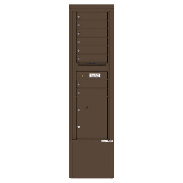 4C Commercial Mailbox, Free Standing, USPS Approved, Total Tenant compartments 8, Total Parcel Lockers 1