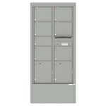 4C Commercial Mailbox, Free Standing, USPS Approved, Total Tenant compartments 7, Total Parcel Lockers 2