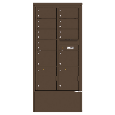 4C Commercial Mailbox, Free Standing, USPS Approved, Total Tenant compartments 9, Total Parcel Lockers 2