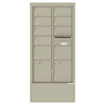 4C Commercial Mailbox, Free Standing, USPS Approved, Total Tenant compartments 9, Total Parcel Lockers 2