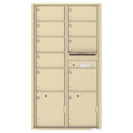 4C Commercial Mailbox, Wall Mt. USPS Approved, Total Tenant compartments  9, Total Parcel Lockers  2