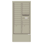 4C Commercial Mailbox, Free Standing, USPS Approved, Total Tenant compartments 19, Total Parcel Lockers 2