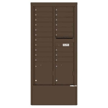 4C Commercial Mailbox, Free Standing, USPS Approved, Total Tenant compartments 20, Total Parcel Lockers 2