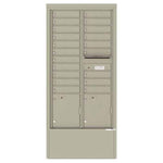 4C Commercial Mailbox, Free Standing, USPS Approved, Total Tenant compartments 20, Total Parcel Lockers 2