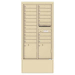 4C Commercial Mailbox, Free Standing, USPS Approved, Total Tenant compartments 20, Total Parcel Lockers 2