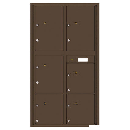 4C Commercial Mailbox, Wall Mt. USPS Approved,  Total Parcel Lockers  6