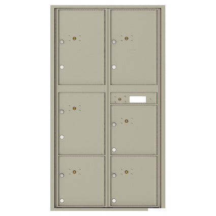 4C Commercial Mailbox, Wall Mt. USPS Approved,  Total Parcel Lockers  6