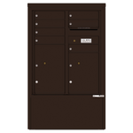 4C Commercial Mailbox, Free Standing, USPS Approved, Total Tenant compartments 7, Total Parcel Lockers 2