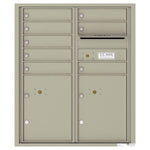 4C Commercial Mailbox, Wall Mt. USPS Approved, Total Tenant compartments  8, Total Parcel Lockers  2
