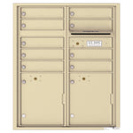 4C Commercial Mailbox, Wall Mt. USPS Approved, Total Tenant compartments  9, Total Parcel Lockers  2
