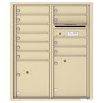 4C Commercial Mailbox, Wall Mt. USPS Approved, Total Tenant compartments  10, Total Parcel Lockers  2