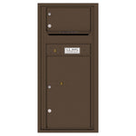 4C Commercial Mailbox, Wall Mt. USPS Approved, Total Tenant compartments  1, Total Parcel Lockers  1