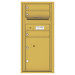 4C Commercial Mailbox, Wall Mt. USPS Approved, Total Tenant compartments  3, Total Parcel Lockers  1