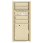 4C Commercial Mailbox, Wall Mt. USPS Approved, Total Tenant compartments  4, Total Parcel Lockers  1
