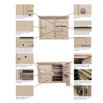 4C Commercial Mailbox, Free Standing, USPS Approved, Total Tenant compartments 16, Total Parcel Lockers 2